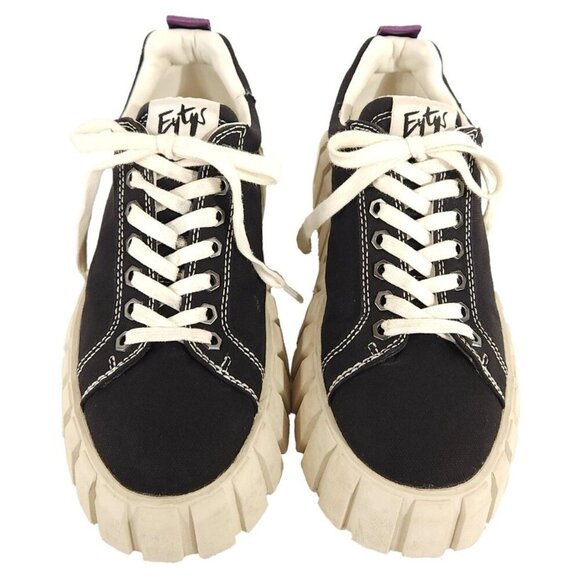 Eytys Odessa Canvas Sneakers Size 39 US 8.5 Womens Black $210 - Picture 3 of 15